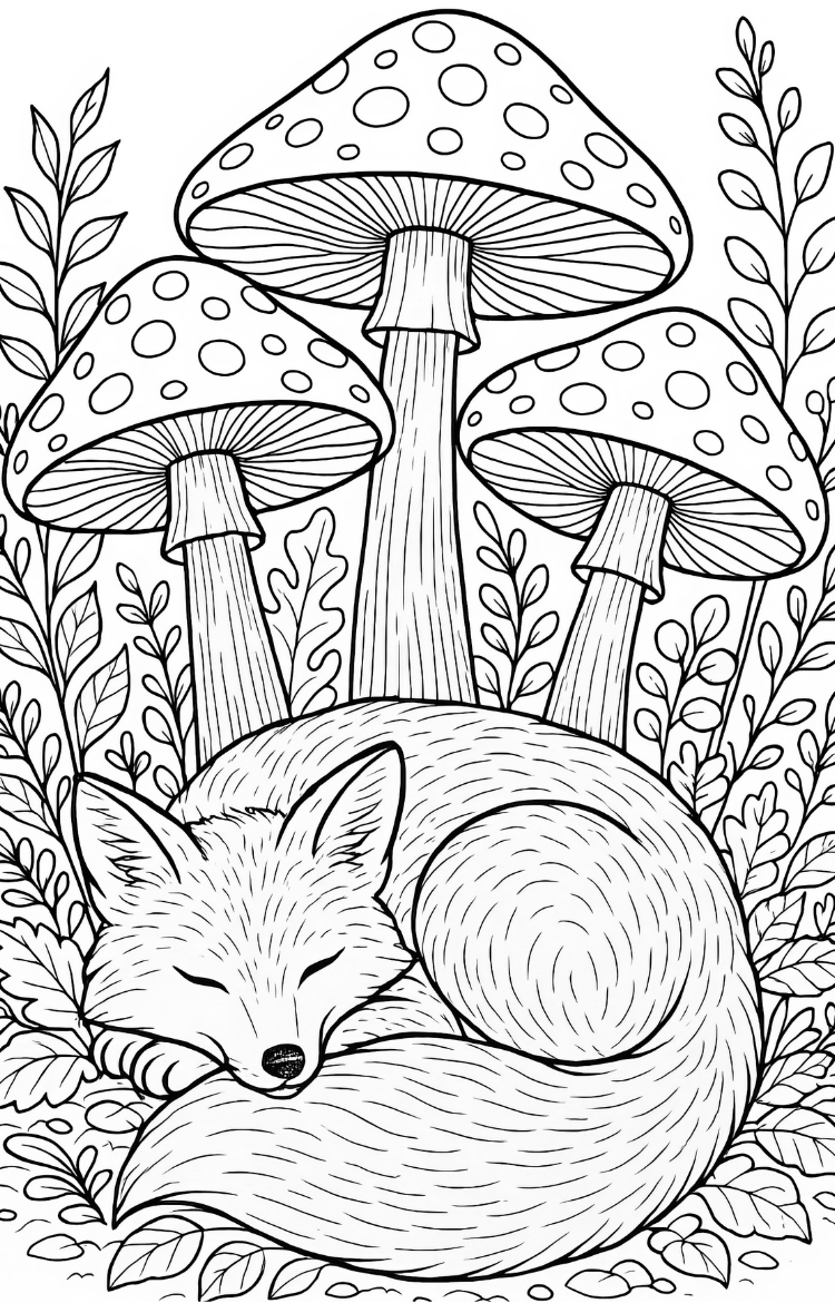 Omalovánka ke stažení -  Liška